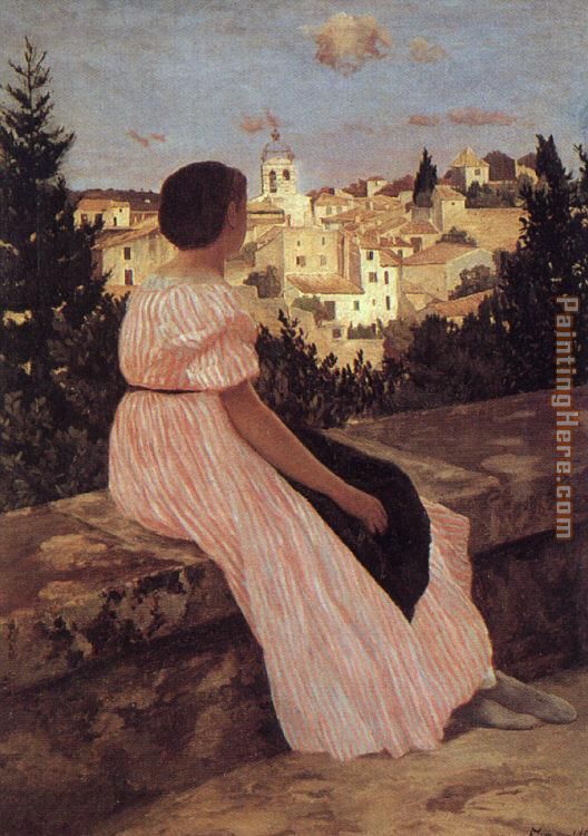 The Pink Dress painting - Frederic Bazille The Pink Dress art painting